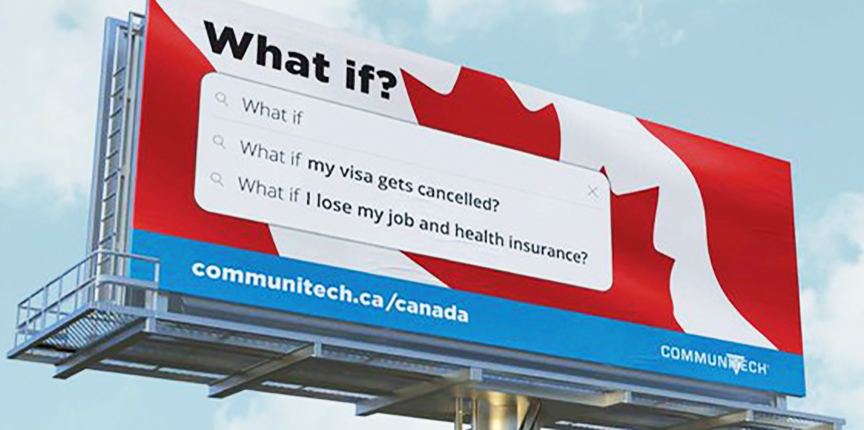 В США появились рекламные щиты, призывающие переезжать в Канаду