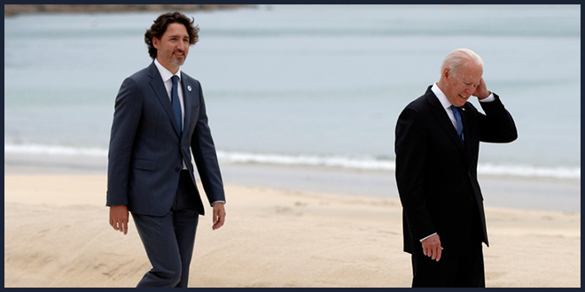Трюдо и Байден обсудили открытие границы между Канадой и США