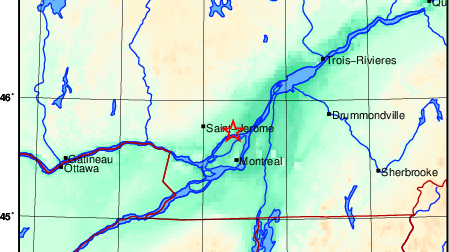 Под Монреалем зарегистрировано очередное землетрясение